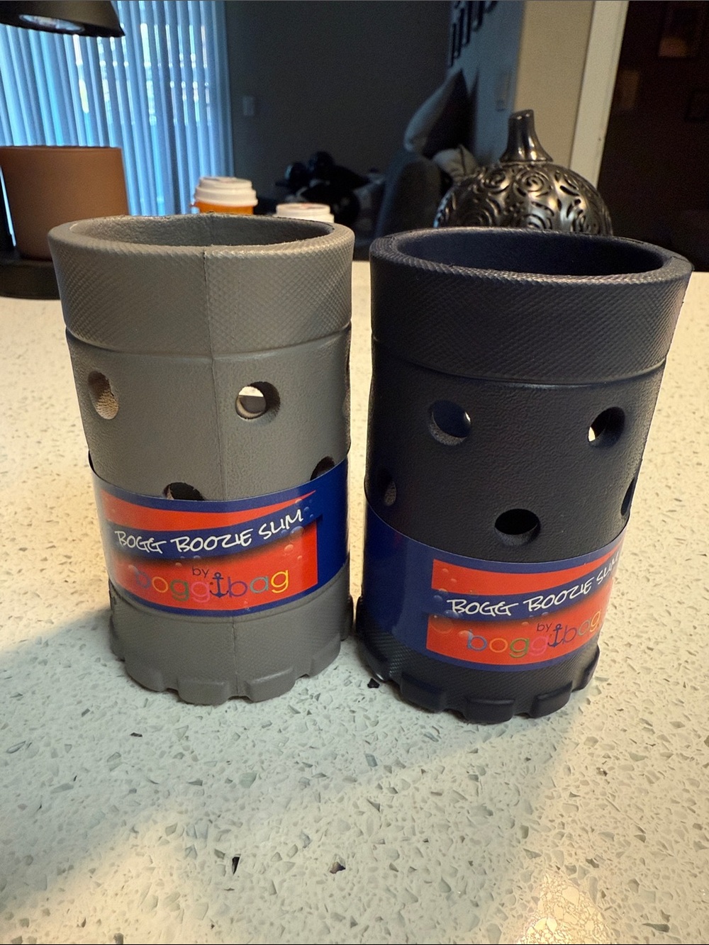 BOGG BAG Gray and Navy Bogg Boozie Sum Foam Can Coolers - Set of 2